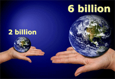 2 billion vs. 6 billion