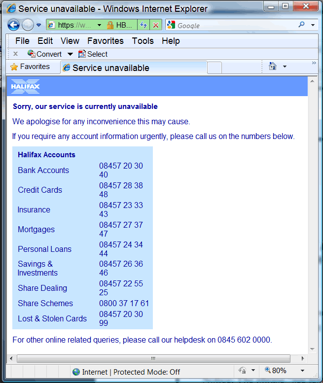 Halifax HBOS Banking Systems Crash, Online and ATM Services Down ...