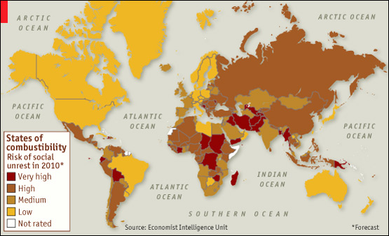 As Economies Falter World Social Unrest Increases