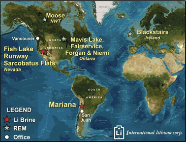 International Lithium Map