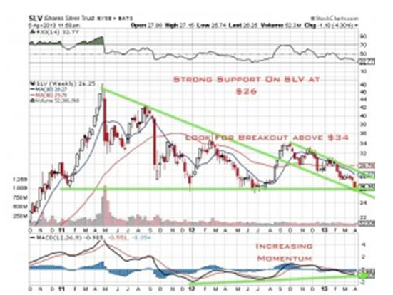 SLV iShares Silver Trust NYSE + BATS