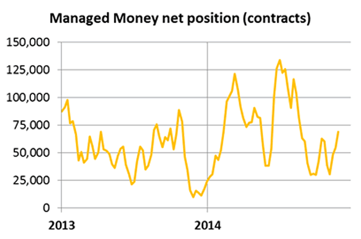 Managed Money net positions