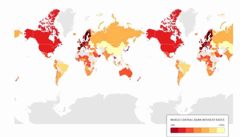 World Central Bank Interest Rates