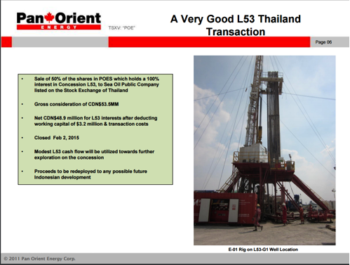 L53 Thailand Transaction