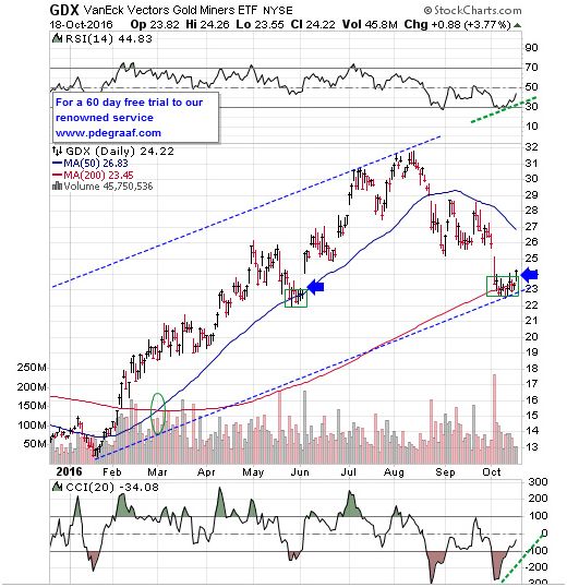 VanEck Vectors Gold Miners Daily Chart