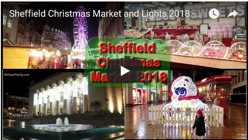 Sheffield Christmas Market and Lights 2018 - City Centre from Fargate
