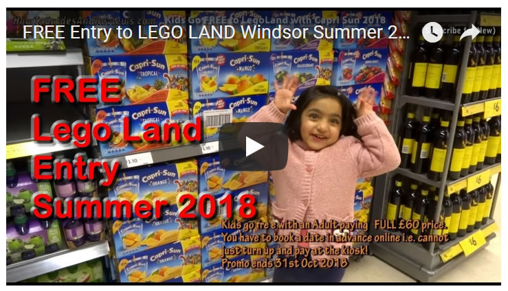 FREE Entry to LEGO LAND Windsor Summer 2018 With Capri Sun!