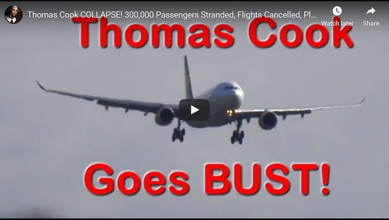Thomas Cook COLLAPSE! 300,000 Passengers Stranded, Flights Cancelled, Planes Grounded - Goes BUST!