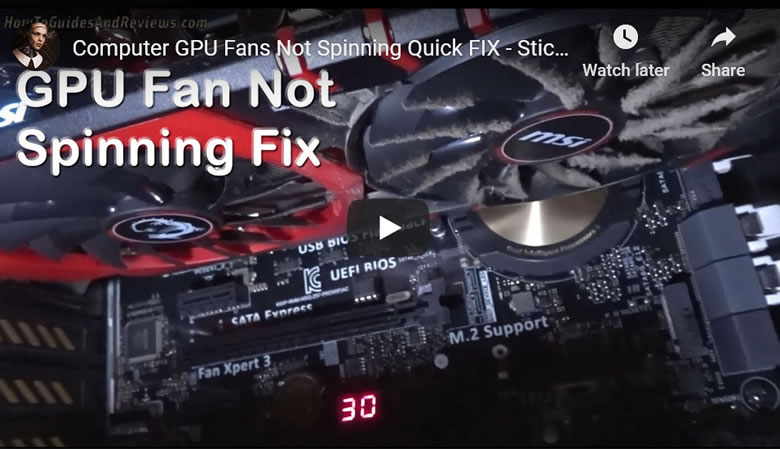 Computer GPU Fans Not Spinning Quick FIX - Sticky Fans Solution 