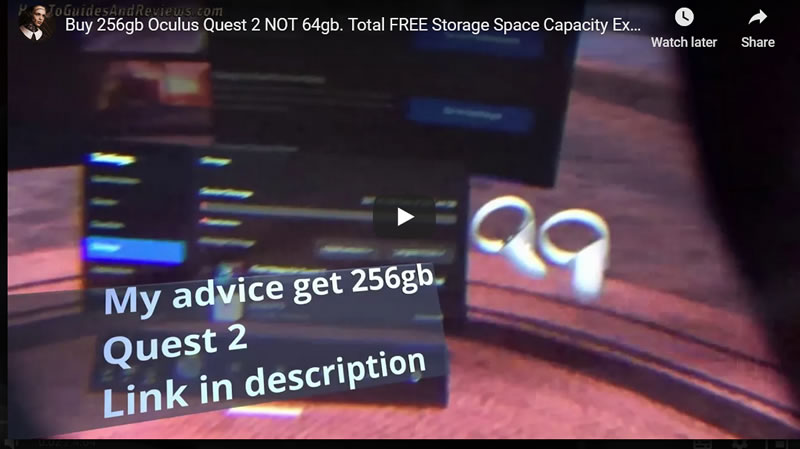 Buy 256gb Oculus Quest 2 NOT 64gb. Total FREE Storage Space Capacity Explained