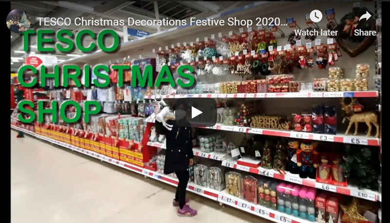 TESCO Christmas Decorations Festive Shop 2020 - How to Beat the Coronavirus Economic Depression