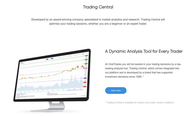 Alt-text: ClickTrades Trading Central