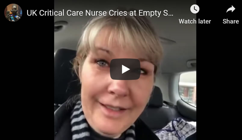 UK Critical Care Nurse Cries at Empty SuperMarket Shelves, Coronavirus Panic Buying Stockpiling