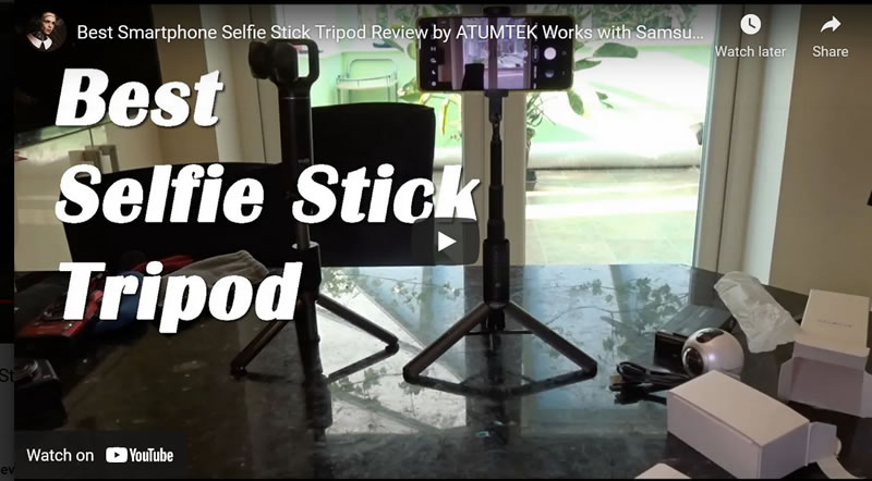 Best Smartphone Selfie Stick Tripod Review by ATUMTEK Works with Samsung Galaxy and Iphone