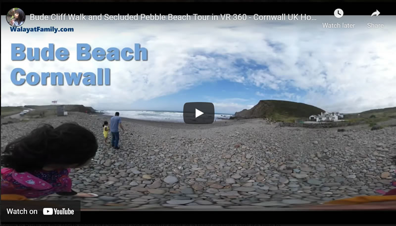 Bude Cliff Walk and Secluded Pebble Beach Tour in VR 360 - Cornwall UK Holidays 2021