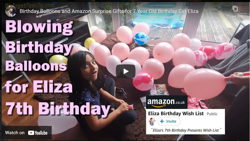 Birthday Balloons and Amazon Surprise Gifts for 7 Year Old Birthday Girl 