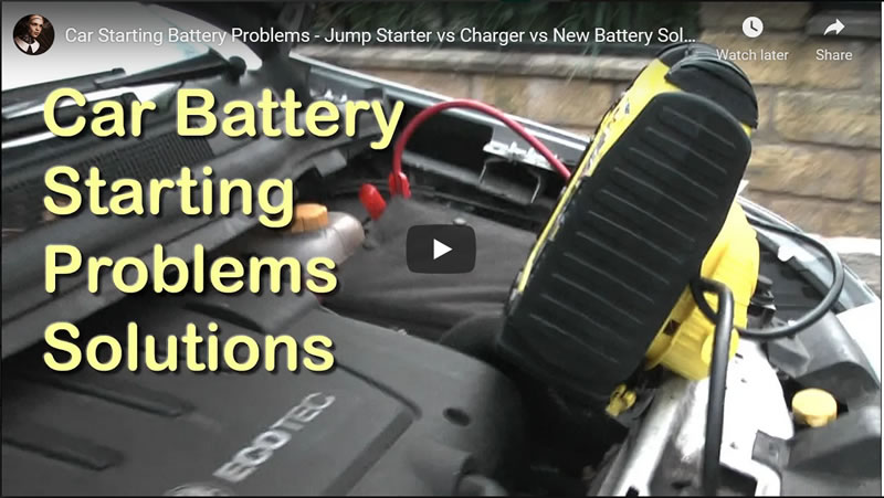 Car Battery Starting Problems - Jump Starter vs Charger vs New Battery Solutions