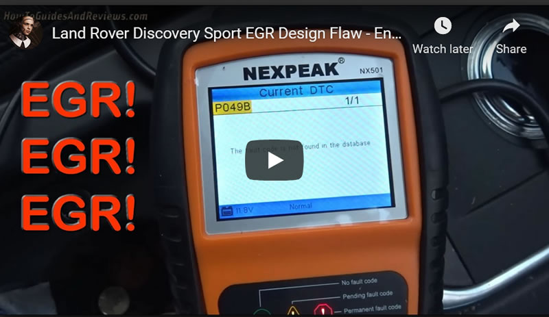 Land Rover Discovery Sport EGR Design Flaw - Engine Management Warning Light On Again!