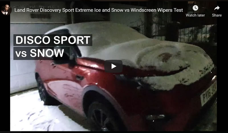 Land Rover Discovery Sport Extreme Ice and Snow vs Windscreen Wipers Test