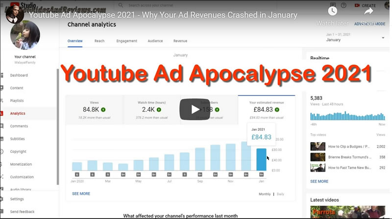 Youtube Ad Apocalypse 2021 - Why Your Ad Revenues Crashed in January 