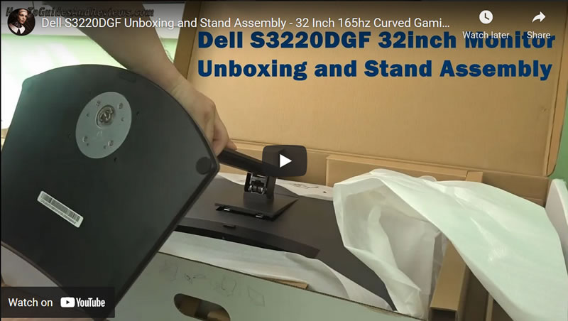 Dell S3220DGF Unboxing and Stand Assembly - 32 Inch 165hz Curved Gaming Monitor Amazon Discount