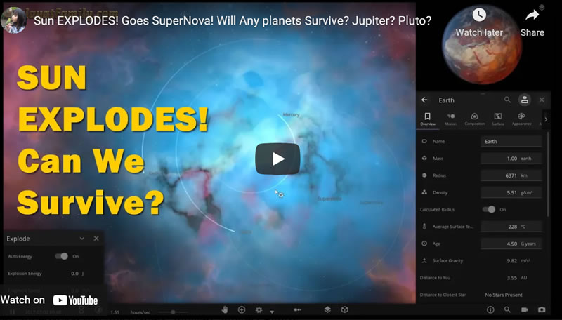 Sun EXPLODES! Goes SuperNova! Will Any planets Survive? Jupiter? Pluto?