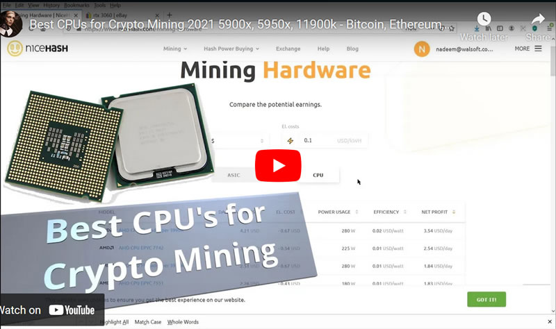 best  mining cpu