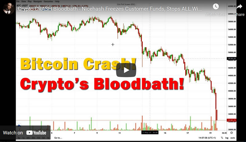 Bitcoin CRASH! Nicehash Freezes Withdrawals in Crypto's BLOOD BATH 2021