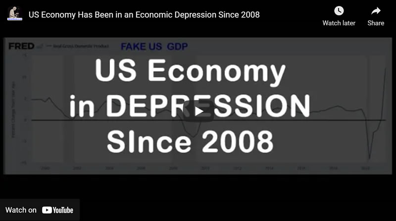 US Economy Has Been in an Economic Depression Since 2008