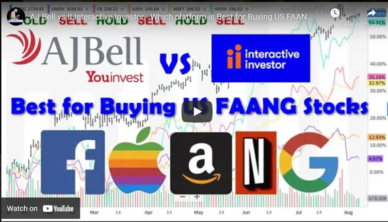 AJ Bell vs II Interactive Investor - Which platform is Best for Buying US FAANG Stocks from the UK