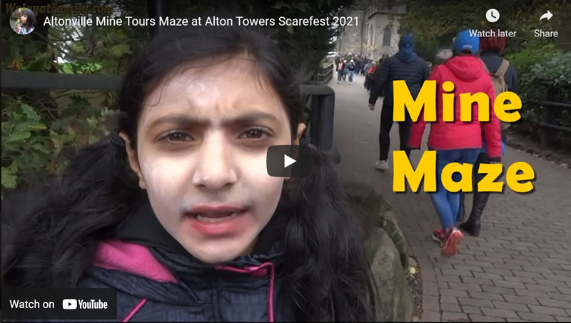 Altonville Mine Tours Maze at Alton Towers Scarefest 2021