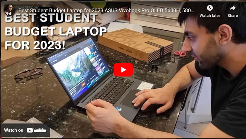 Best Student Budget Laptop for 2023 ASUS Vivobook Pro OLED 5600H, 5800H Unboxing 