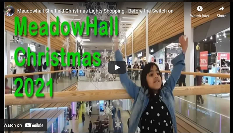 Meadowhall Sheffield Christmas Lights 2021 Shopping - Before the Switch on