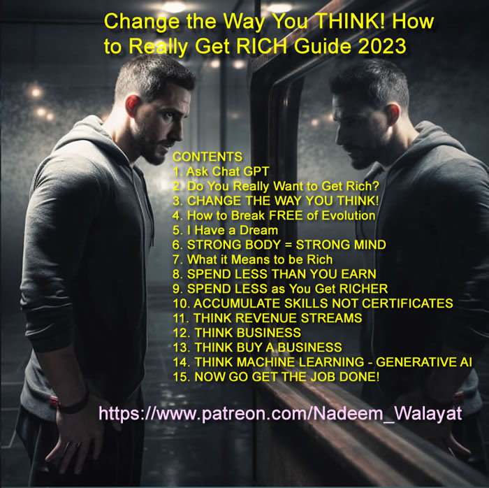 Change the Way You THINK! How to Really Get RICH Guide 2023 - by Nadeem Walayat 