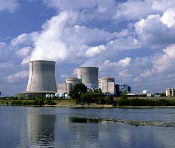 Nuclear Power Station On Sea