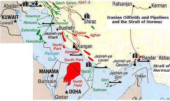 strait of hormuz. thru the Straits of Hormuz