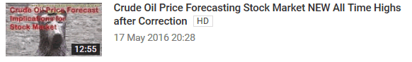 Crude Oil Price Forecasting Stock Market NEW All Time Highs after Correction