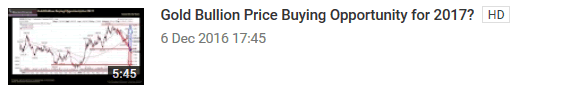 Gold Bullion Price Buying Opportunity for 2017