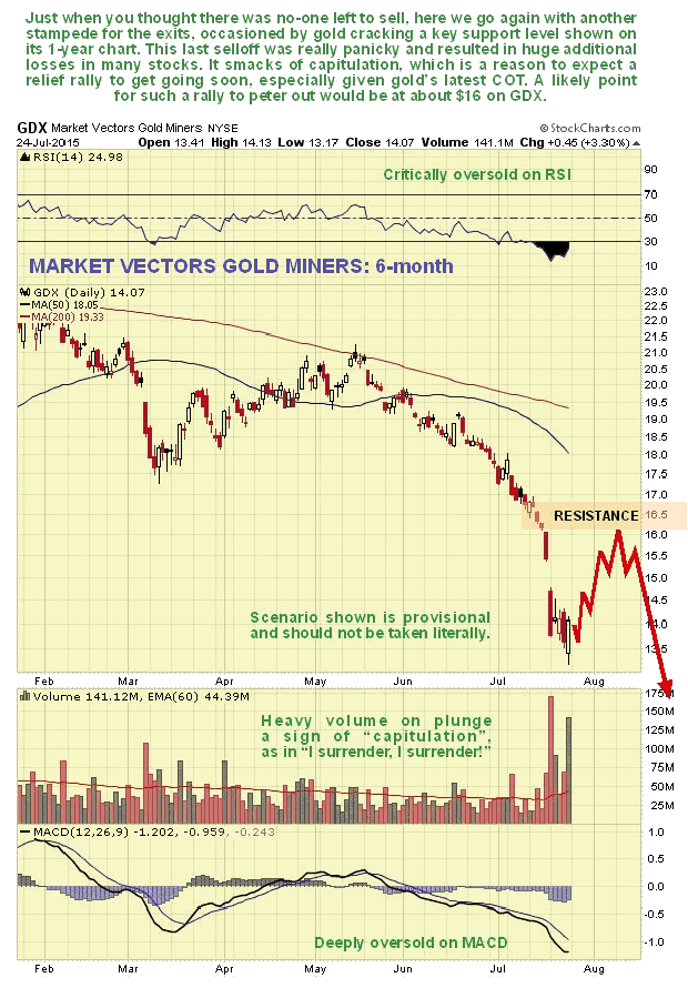 Market Vectors Gold Miners 6-Month Chart