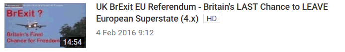 UK BrExit EU Referendum - Britain's LAST Chance to LEAVE European Superstate (4.x)