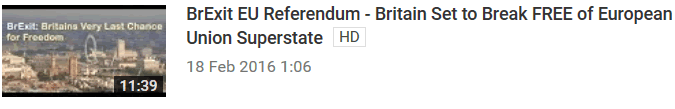 BrExit EU Referendum - Britain Set to Break FREE of European Union Superstate