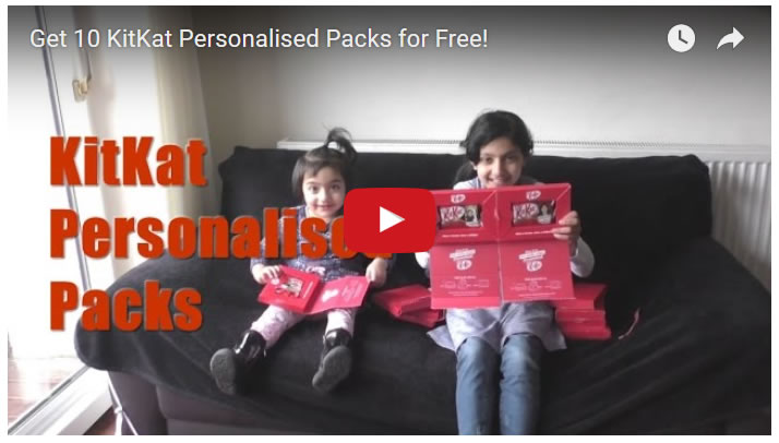 Get 10 KitKat Personalised Packs for Free!
