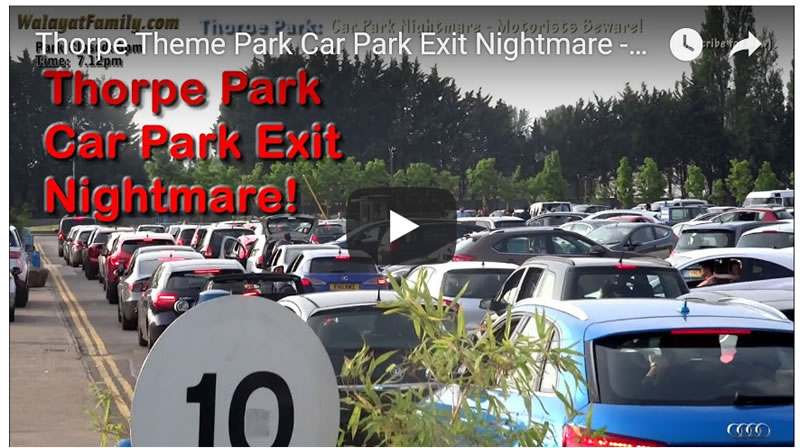 Thorpe Theme Park London Car Park Exit Nightmare - Drivers Beware!