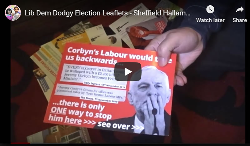 General Election 2019 Dodgy Leaflets - Lib Dem Sheffield Hallam 