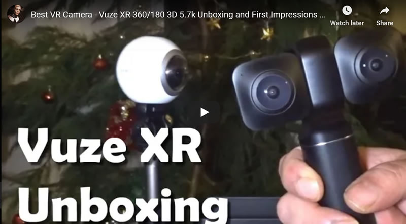 Best VR Camera - Vuze XR 360/180 3D 5.7k Unboxing and First Impressions Compared to Samsung Gear