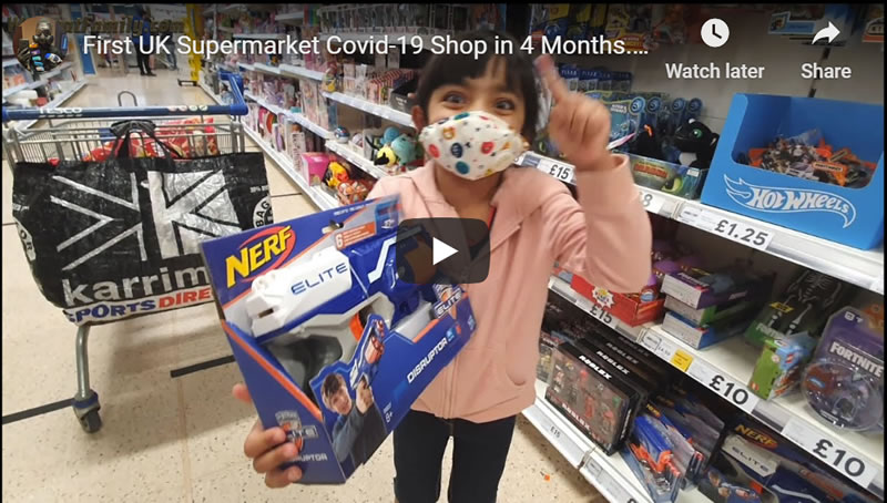 UK Supermarket Covid-19 Shop - Few Masks, Lack of Social Distancing (Tesco)