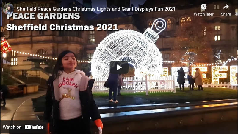 Sheffield Peace Gardens Christmas Lights and Displays Fun 2021