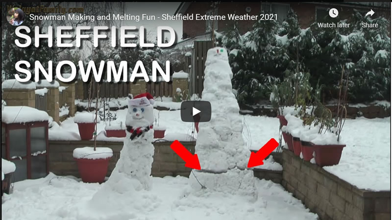 Snowman Making and Melting Fun - Sheffield Extreme Weather 2021