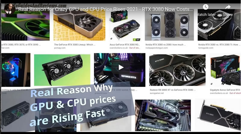 Real Reason for GPU and CPU Price Hikes! RTX 3080 Now Costs Over $1100!