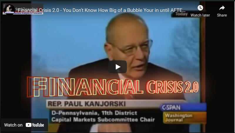 Financial Crisis 2.0 - You Don't Know How Big of a Bubble Your in until AFTER it BURSTS